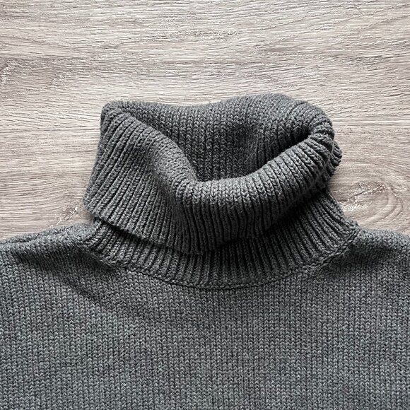 Madewell Ribbed Turtleneck Sweater Graphite/Gray Size M - Picture 3 of 7